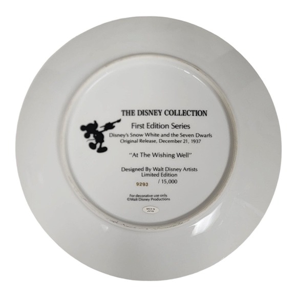 Disney Snow White "At the Wishing Well" Collector Plate Fairytale Collectible - Picture 6 of 7
